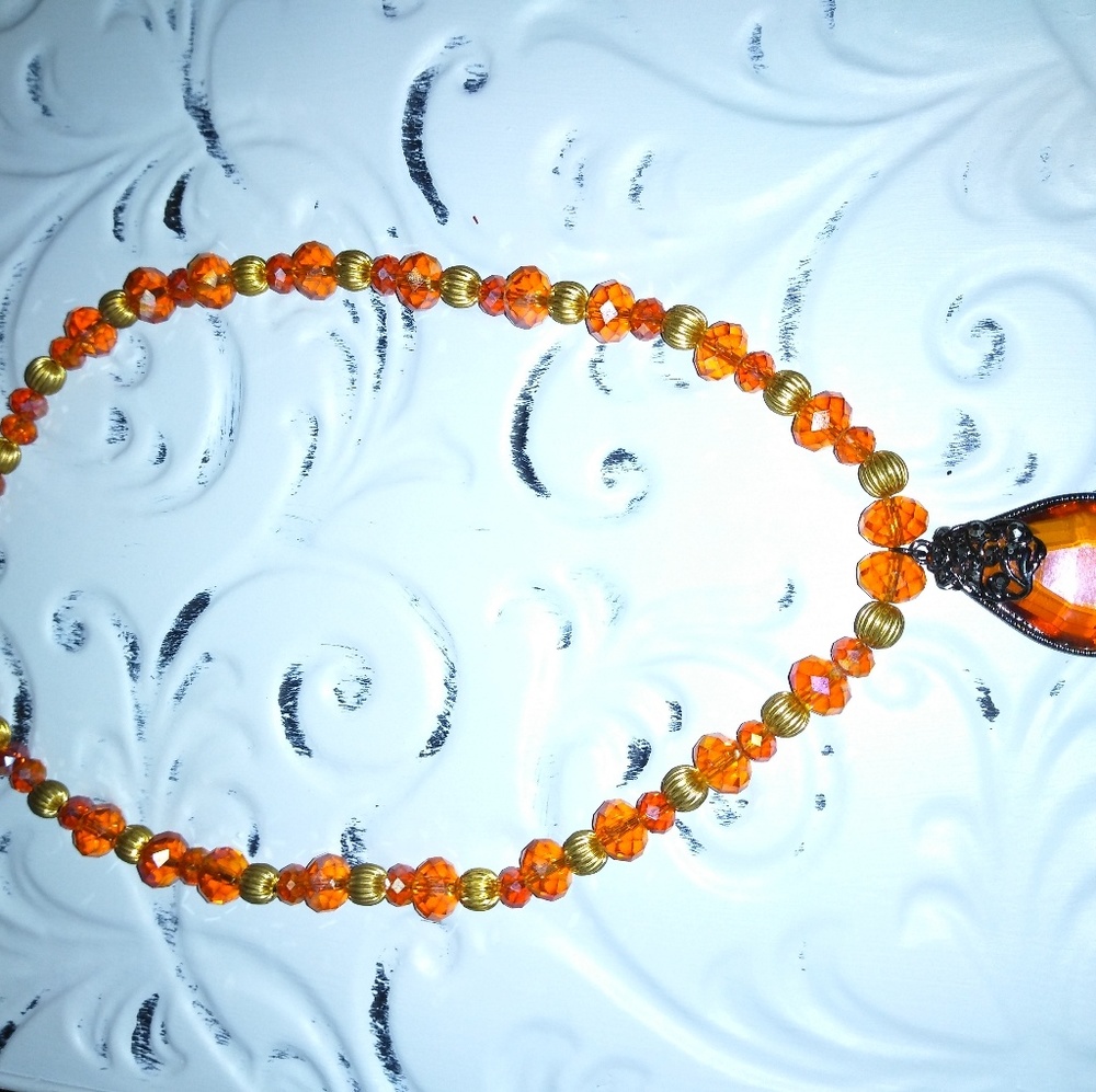Vintage glass necklace